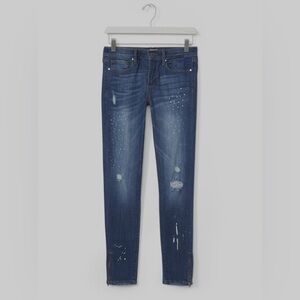 Banana Republic Distressed Indigo Skinny Ankle Zip Jean - Size 27